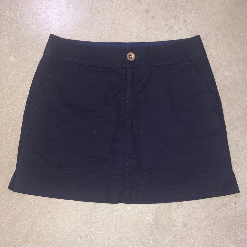 Lily Pulitzer Navy Blue Mini Skirt (Size: 00)